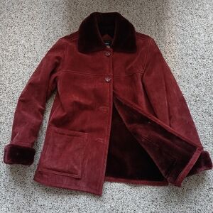 Dennis Basso Deep Red Teddy Jacket